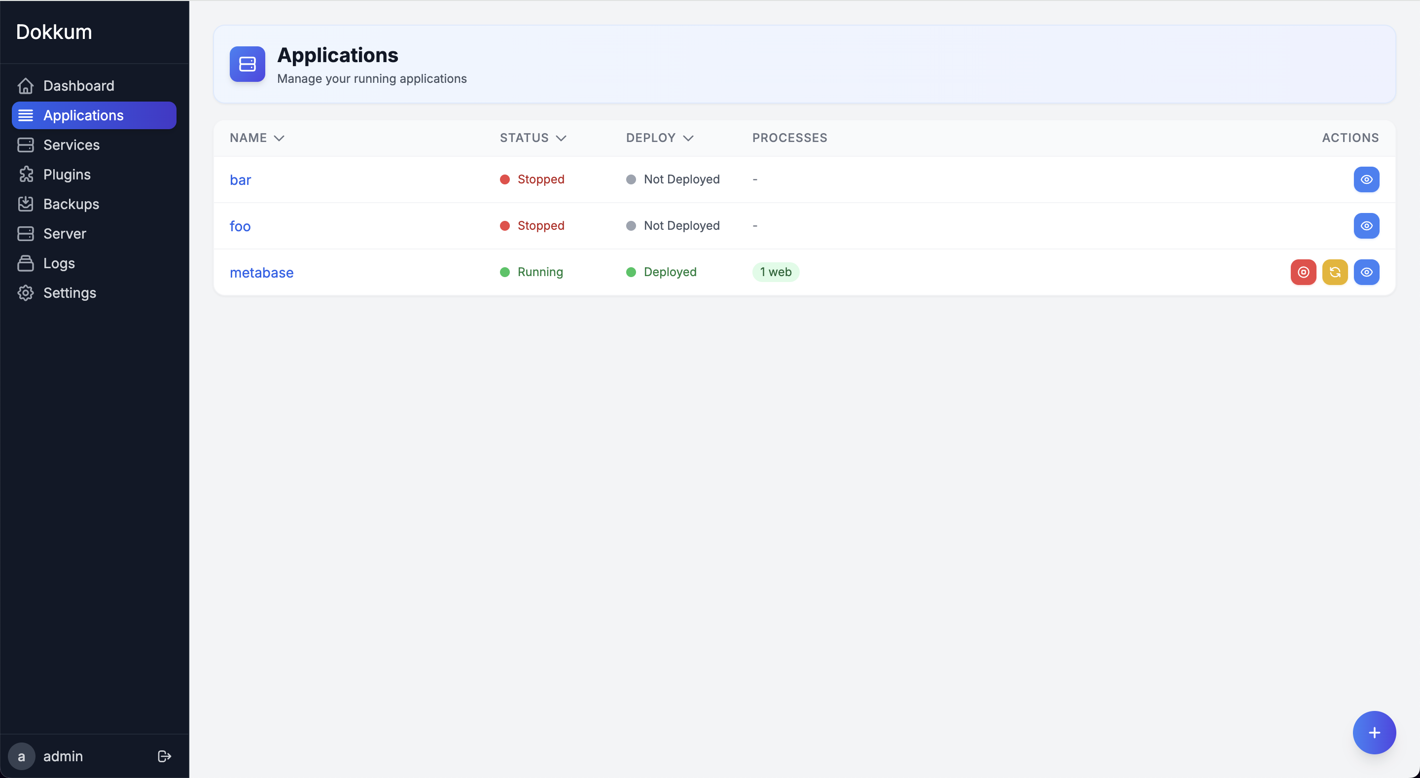 Dokku Applications List