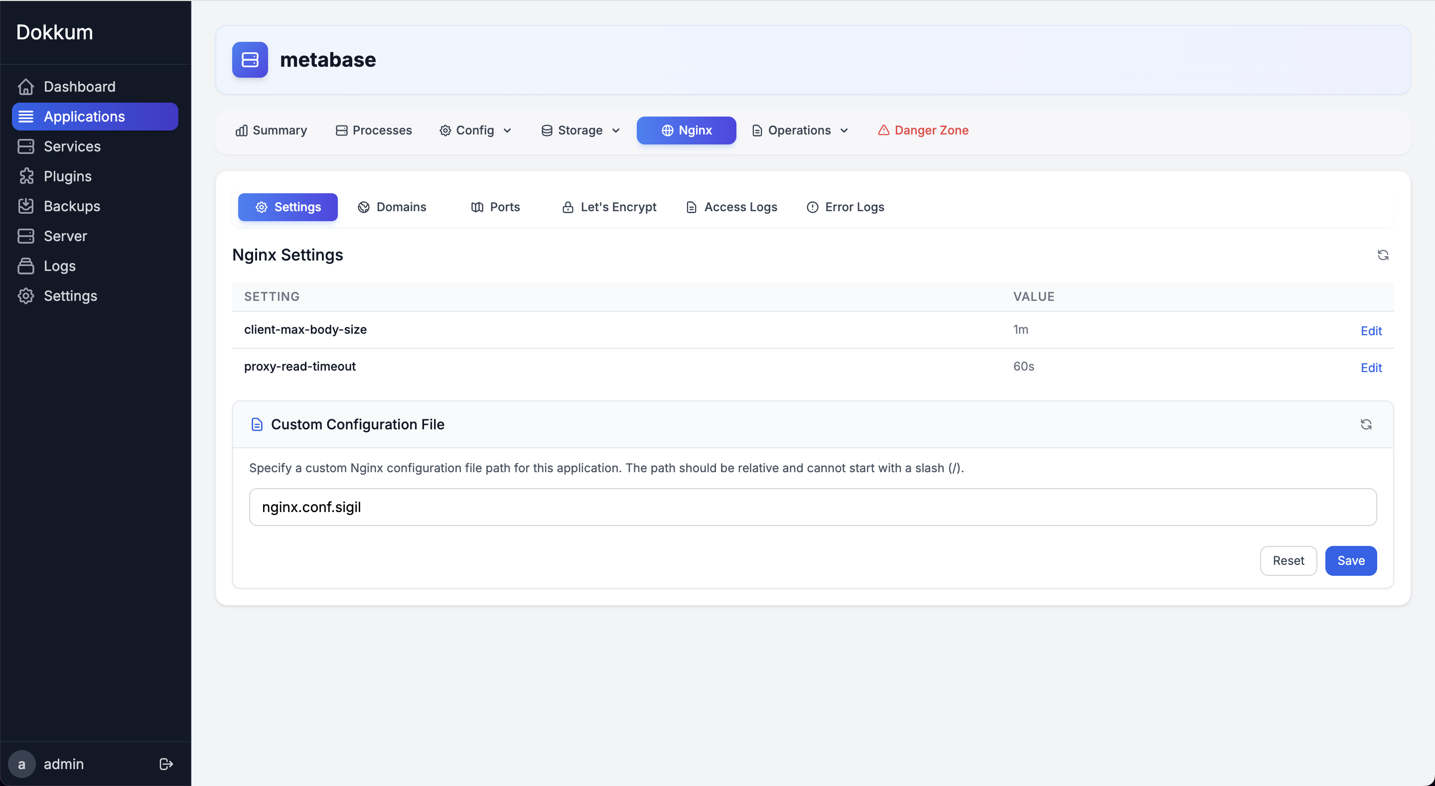 Dokkum Nginx Configuration