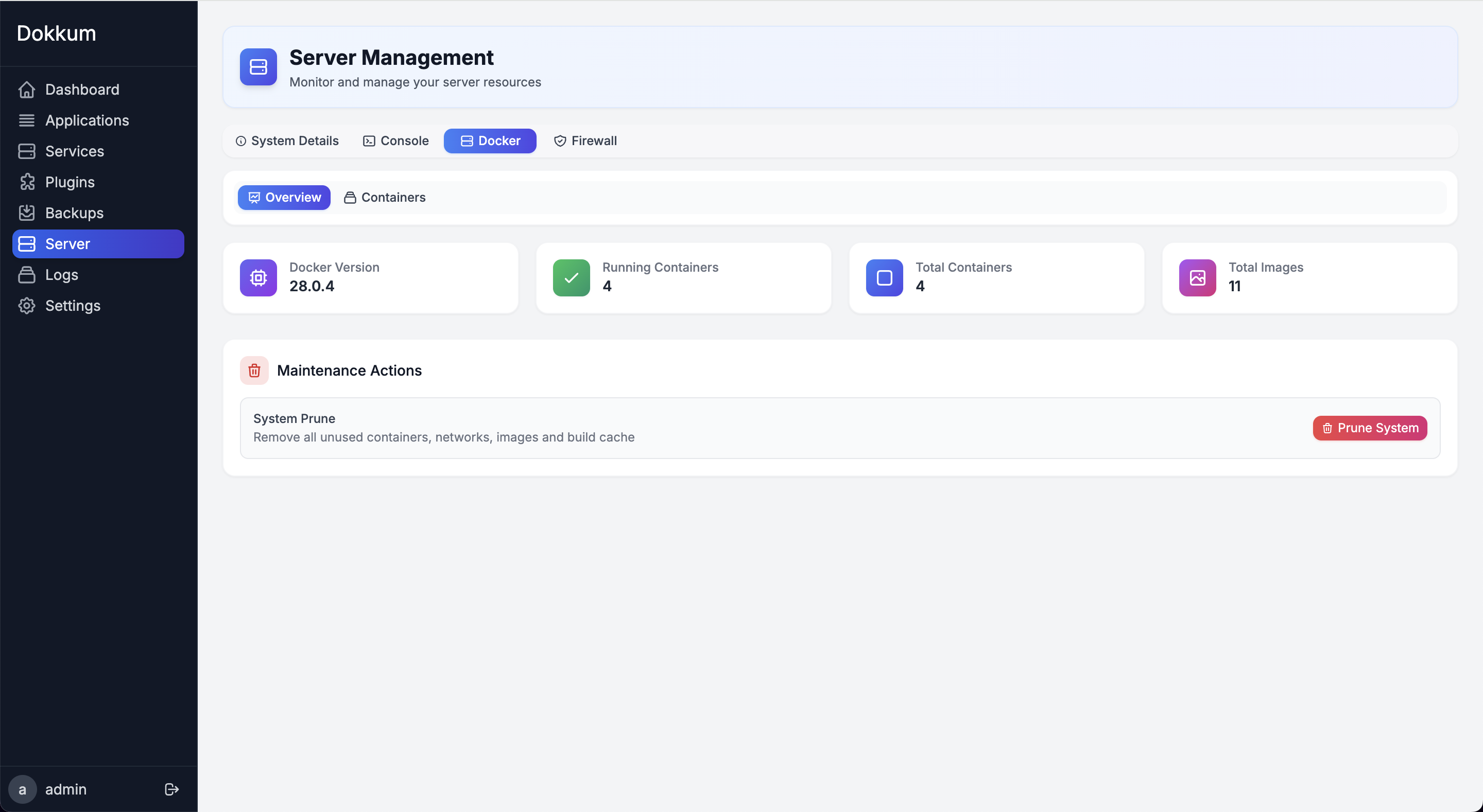 Dokkum Docker Management